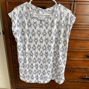 Aztec print boyfriend style shirt